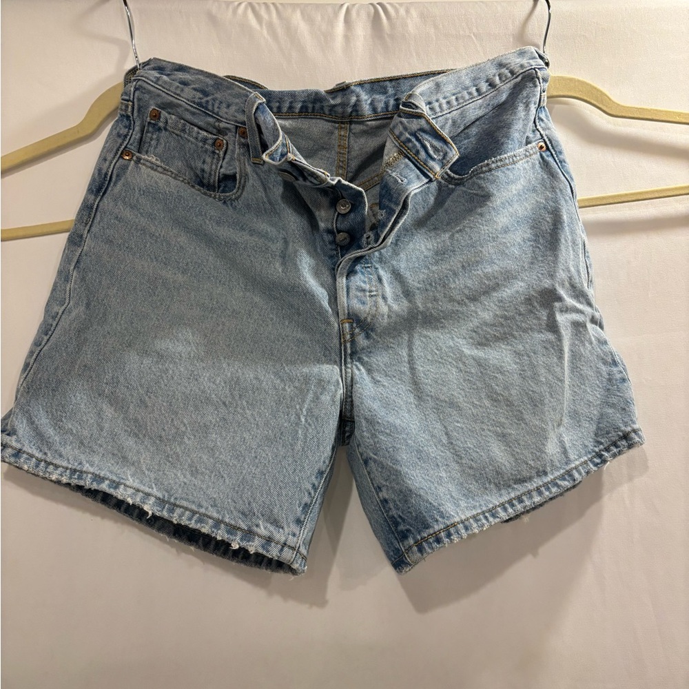 Light Blue Denim Shorts